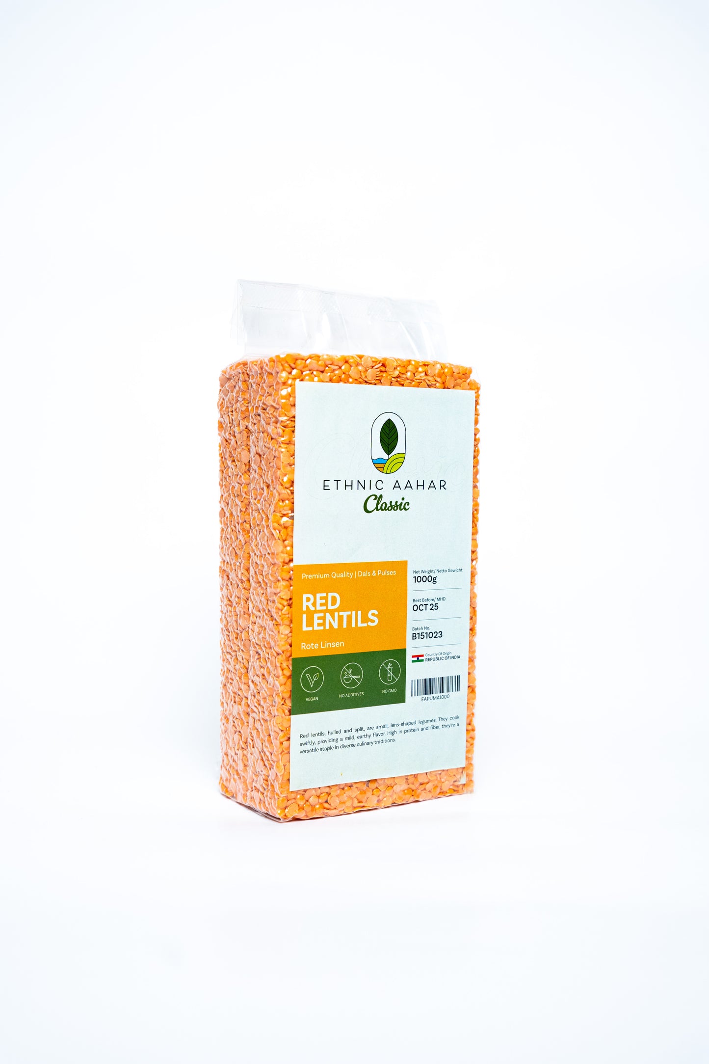 Ethnic Aahar Red Lentils (Masoor) Dal 1kg