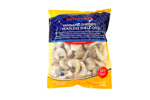 Frozen Dayseaday Vannamei Shrimp (HLSO) (Easy Peel) 26/30 750gm - Only Berlin Same Day Delivery