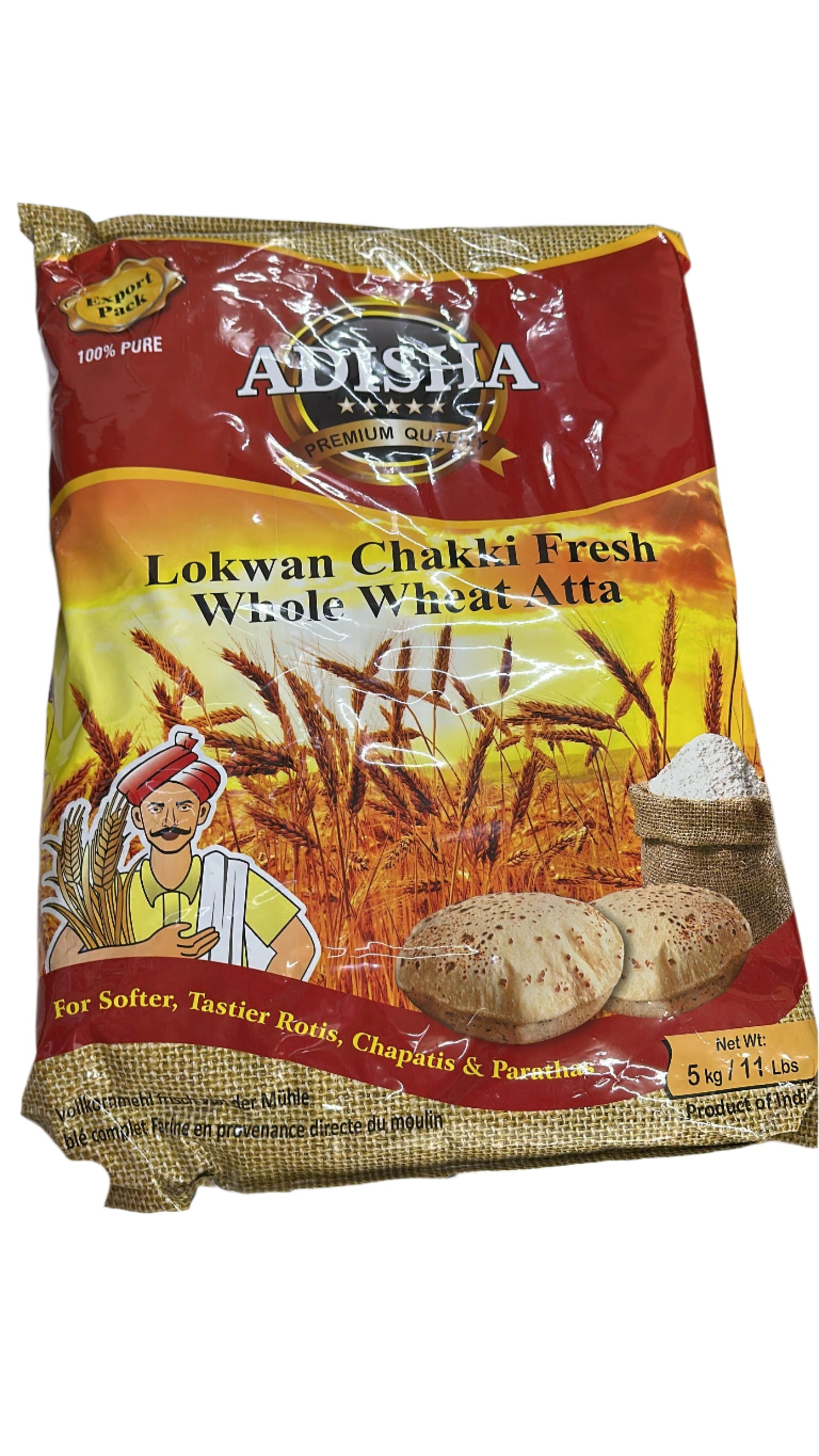 Adisha Lokwan Chakki Fresh Atta 5kg