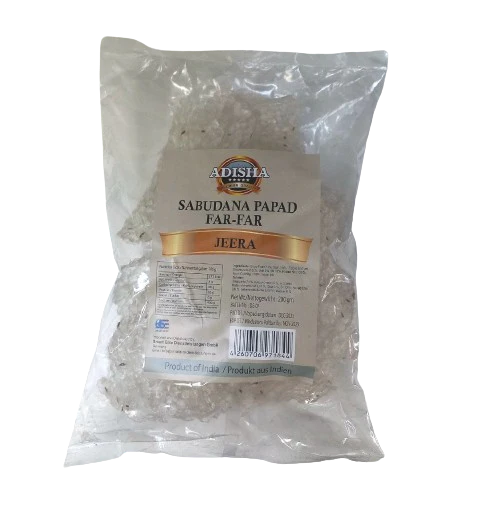 Adisha Far Far Sabudana Jeera Papad 200gm - Spice Village