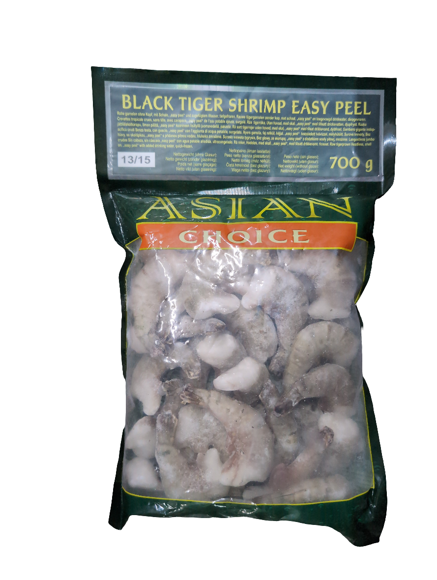 Frozen Asian Choice Black Tiger Prawns Easy Peel 13/15 700gm - Only Berlin Same Day Delivery - Spice Village