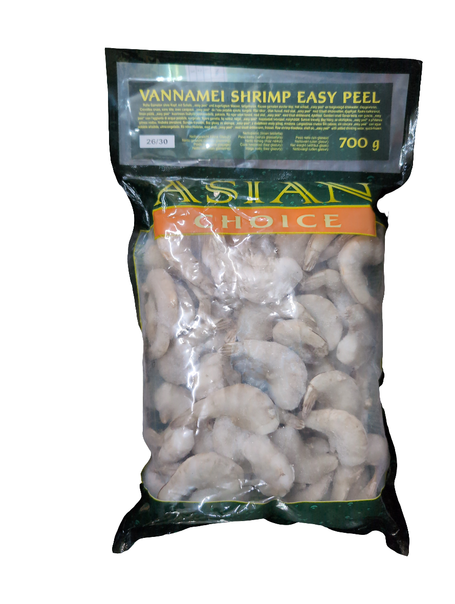 Frozen Asian Choice Vannamei Prawns Easy Peel 26/30 700gm - Only Berlin Same Day Delivery