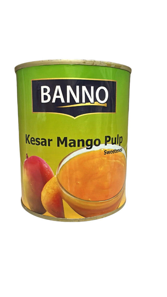 Banno Kesar Mango Pulp(Sweetened) 850gm - Spice Village