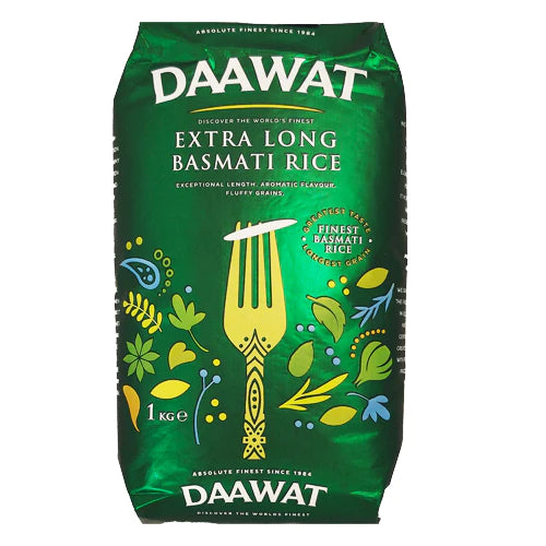 Daawat Extra Long Basmati Rice 1kg - Spice Village