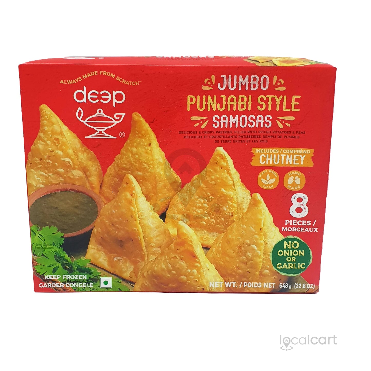 Frozen Deep Punjabi Samosa 648gm (8pcs) - Spice Village