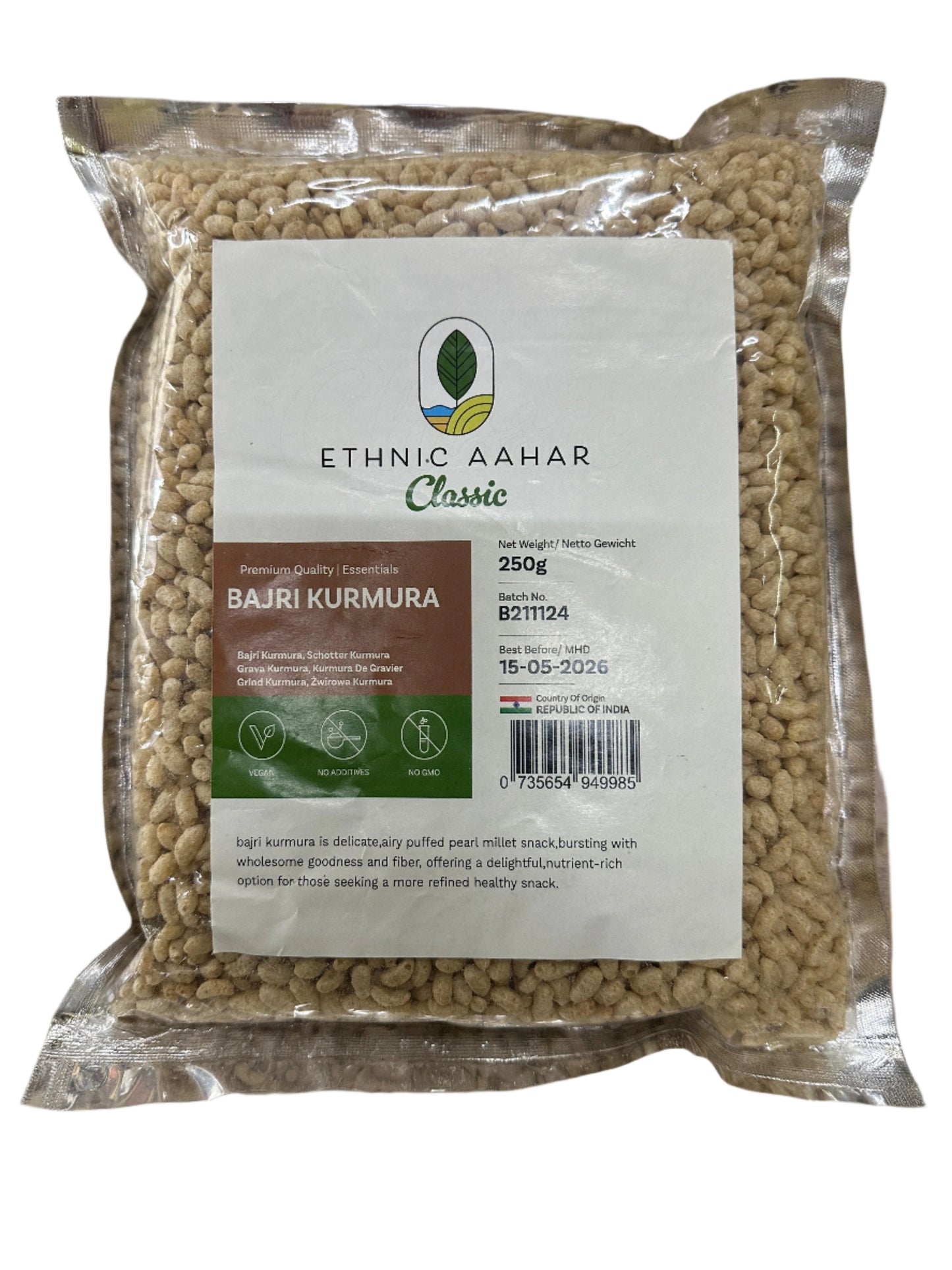 Ethnic Aahar Bajri Kurmura 250gm - Spice Village