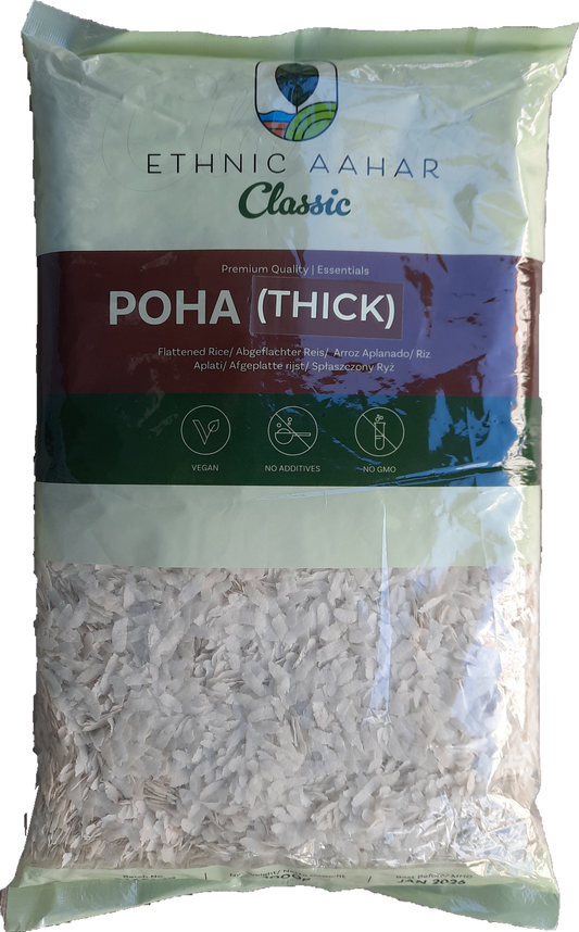 Ethnic Aahar Rice Flakes (Poha/Powa) Thick 1kg - Spice Village