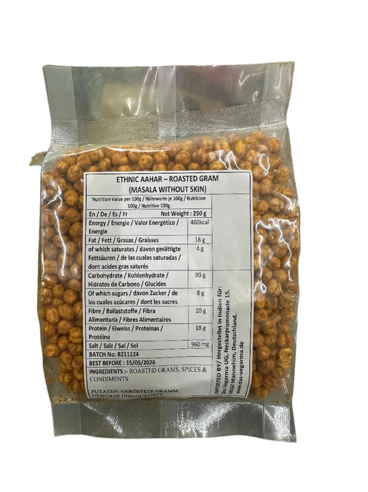 Ethnic Aahar Roasted Gram without Skin(Masala) 250gm - Spice Village