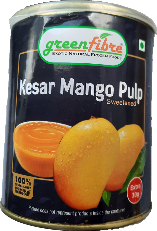 Green Fibre Kesar Mango Pulp 850gm - Spice Village