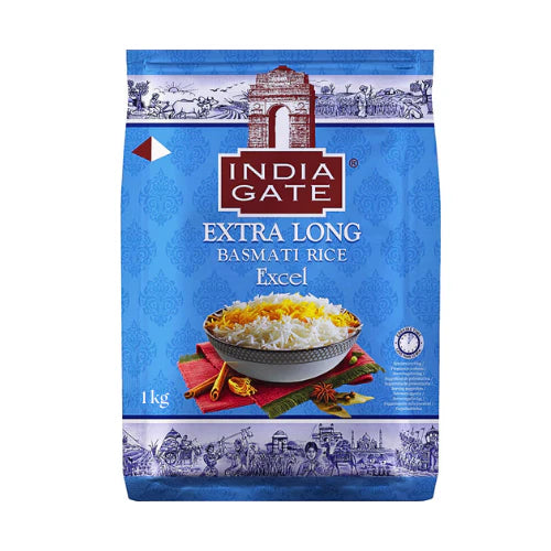 India Gate Excel Basmati Rice (1121 Extra long) 1kg - Spice Village