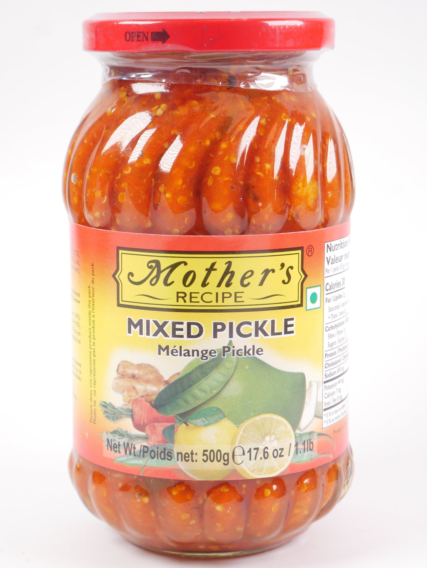 Mother's Recipe Crushed Mixed Pickle 500gm - Spice Village