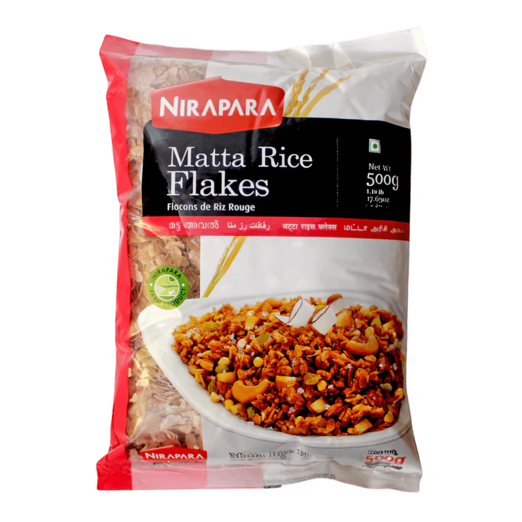 Nirapara Matta Red Rice Flakes 500gm - Spice Village