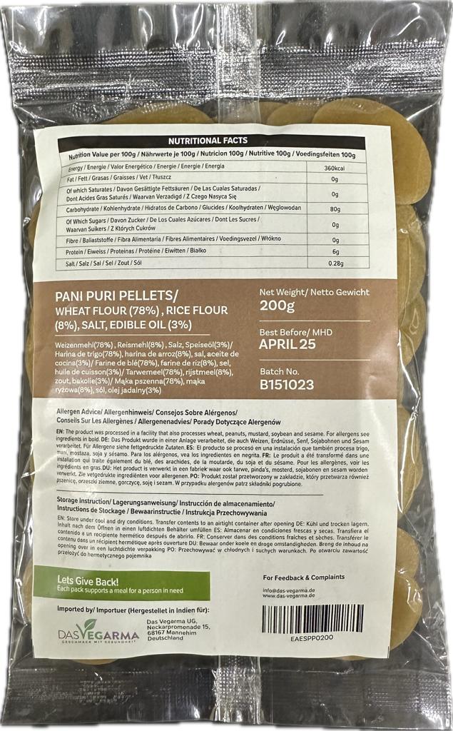 Ethnic Aahar Pani Puri Pellets 250gm - Spice Village