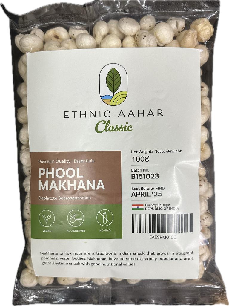 Ethnic Aahar Plain Makhana 100gm - Spice Village