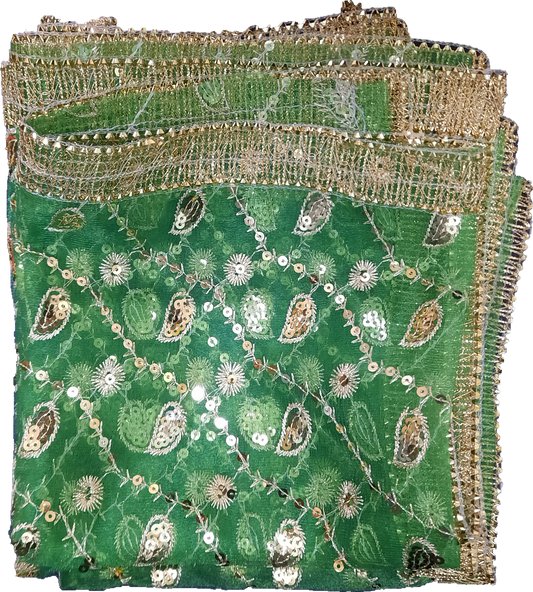 Chundadi (pooja)( Green Colour) (30*45cm) - Spice Village