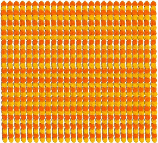 Artificial Marigold Hanging Toran Set Of 2 - Spice Village