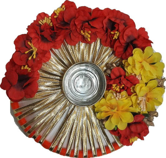 Flower Decor Tea Light Raound - Spice Village