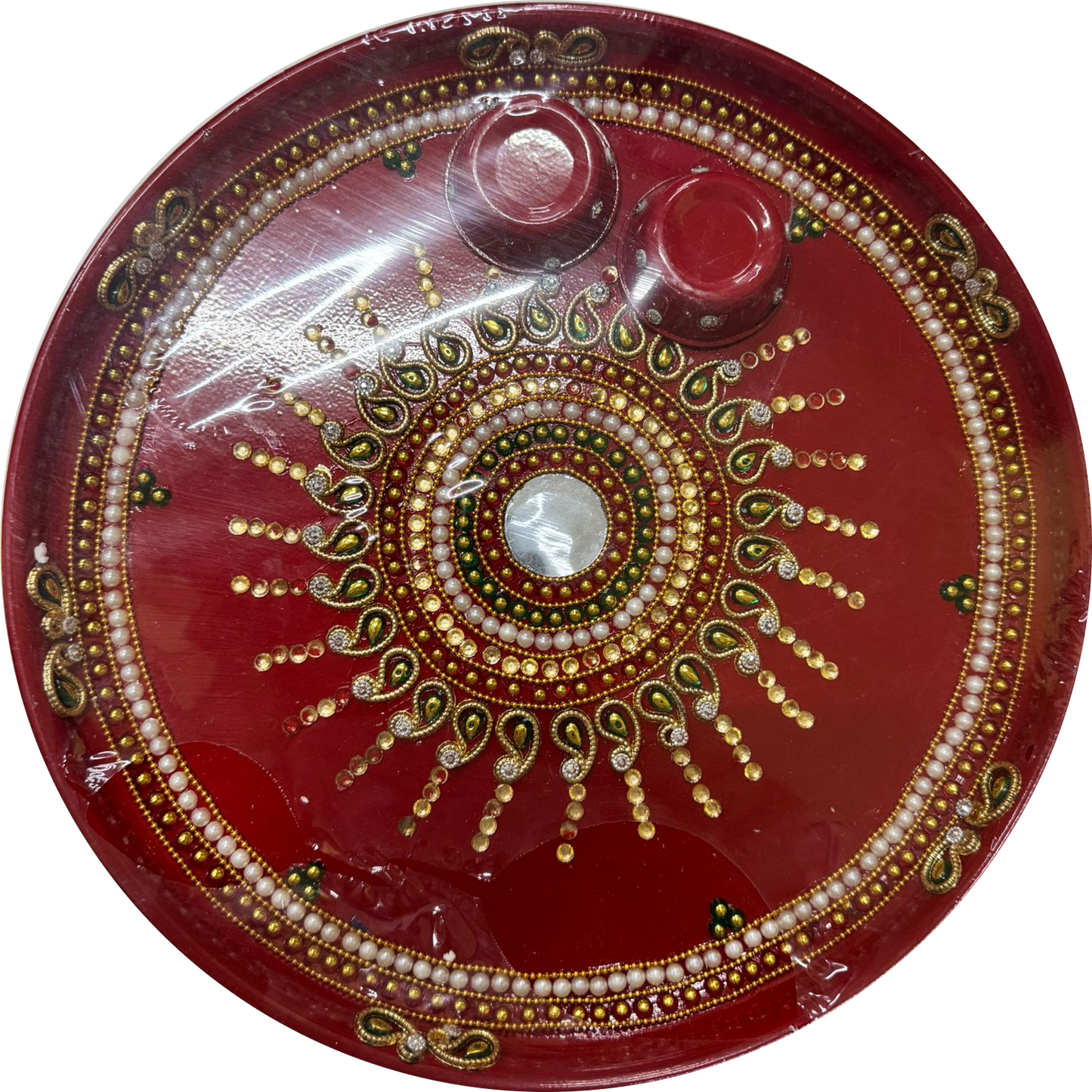 Pooja Plate - Puja Thali (25 cm diameter) - Spice Village
