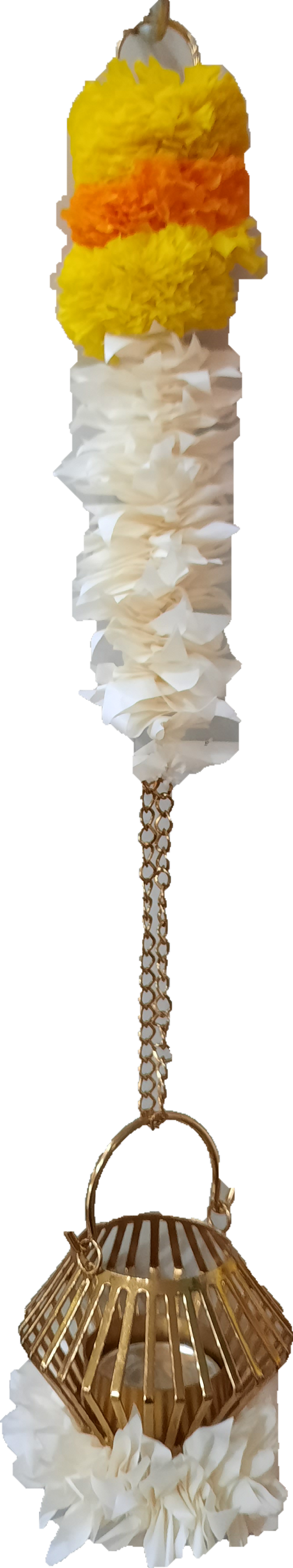 Set of 2 Metal Tea Light Hanging Toran - Spice Village