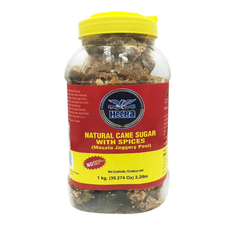 Heera Masala Jaggery Goor (Spiced Natural Cane Sugar) 1kg
