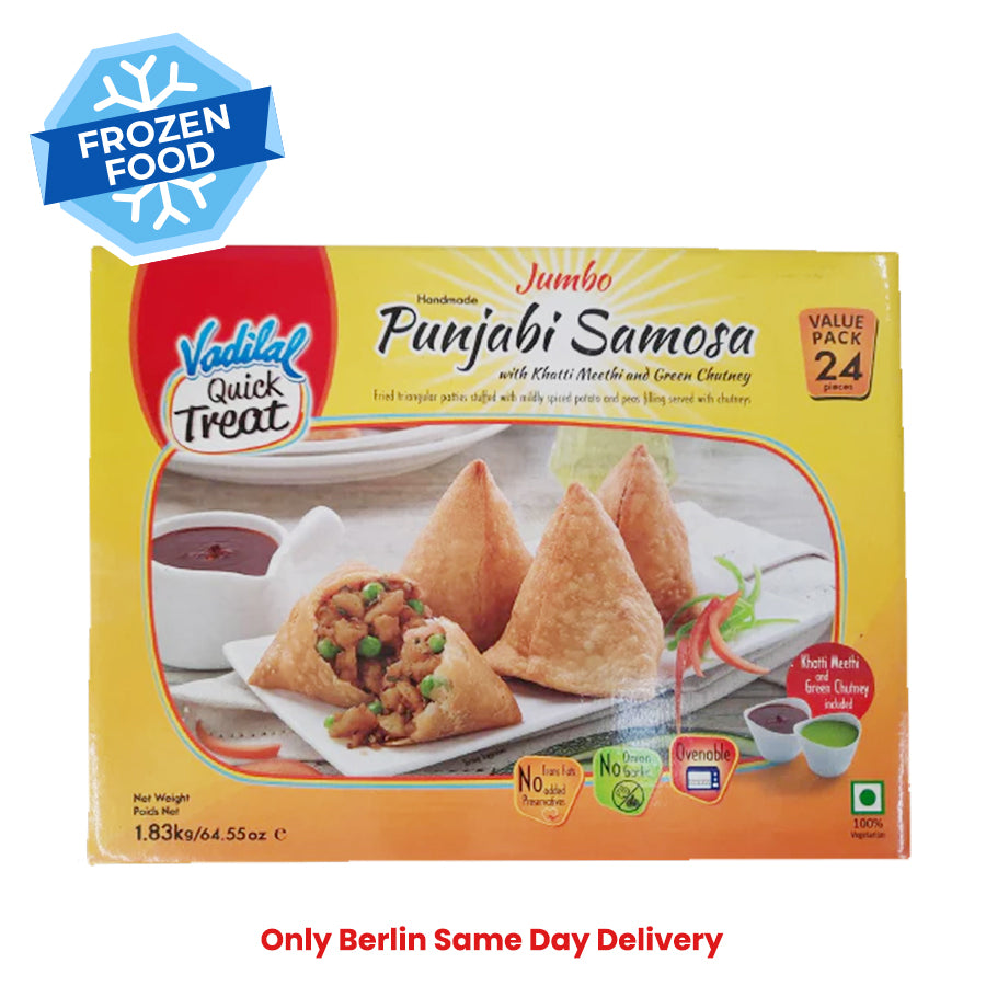Frozen Vadilal Punjabi Samosa (24 pcs) (JUMBO) 1.83kg - Only Berlin Same Day Delivery