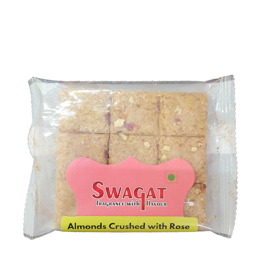 Swagat Chikki - Almonds Crushed with Rose 85gm