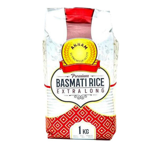Annam Xtra Long Basmati Rice 1kg - Spice Village