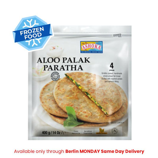 Frozen Ashoka Aloo Palak Paratha (4 pieces) 400gm - Only Berlin Same Day Delivery - Spice Village