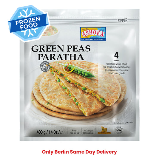 Frozen Ashoka Green Peas Paratha (4 pieces) 400gm - Only Berlin Same Day Delivery - Spice Village