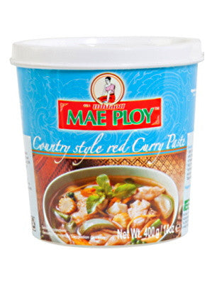 Mae Ploy Thai Country Style Red Curry Paste 400gm