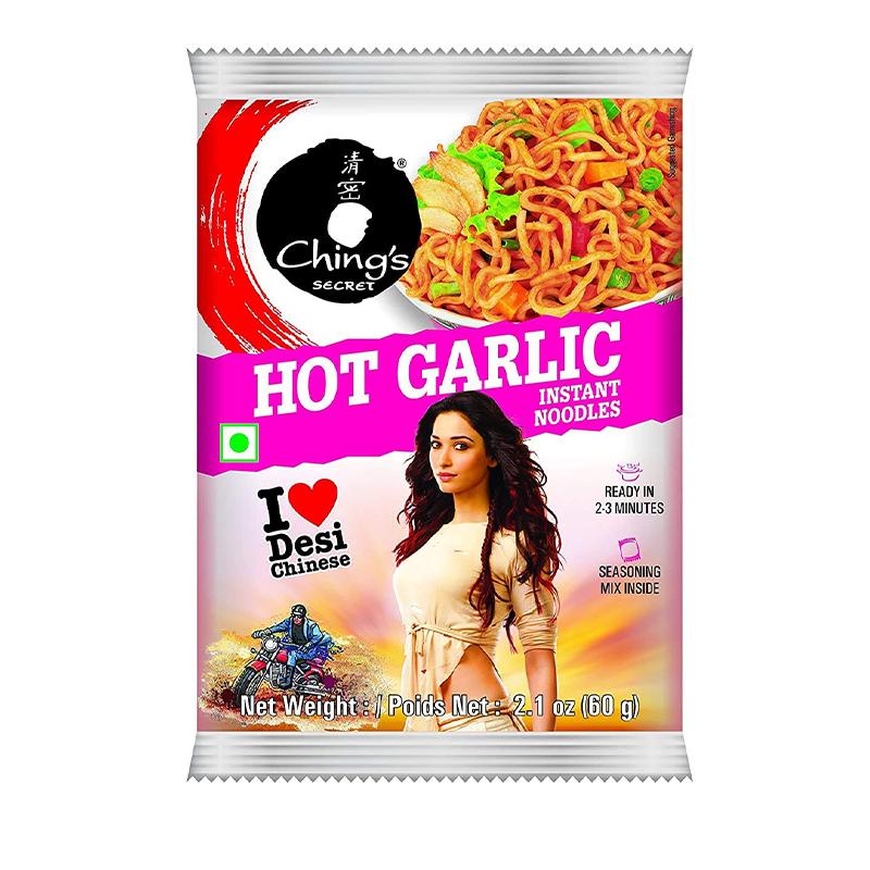 Ching's Hot Garlic Instant Noodles 60gm - Spice Village