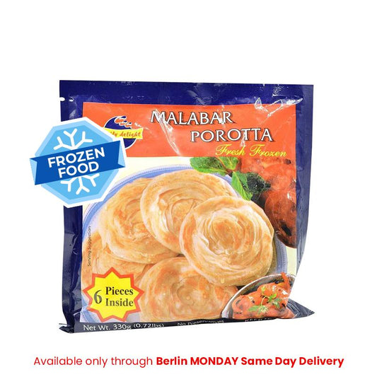 Frozen Daily Delight Malabar Porotta (6 pieces) 330gm - Only Berlin Same Day Delivery - Spice Village