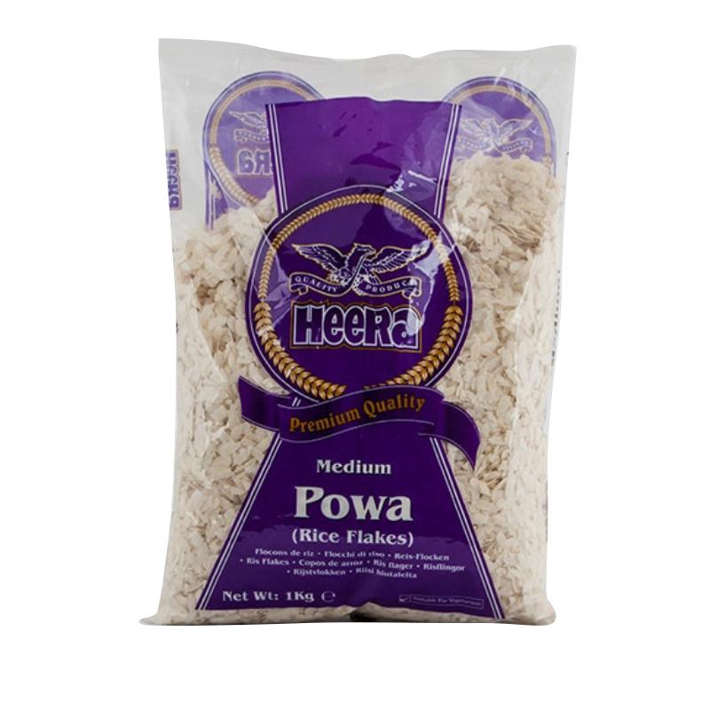 Heera Rice Flakes (Poha/Powa) Medium 1kg - Spice Village