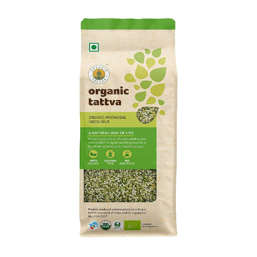 Organic Tattva Moong Dal Green Split 500gm