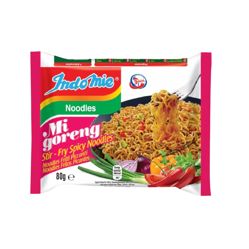 Indomie Mi Goreng Instant Noodles Pedas 80gm
