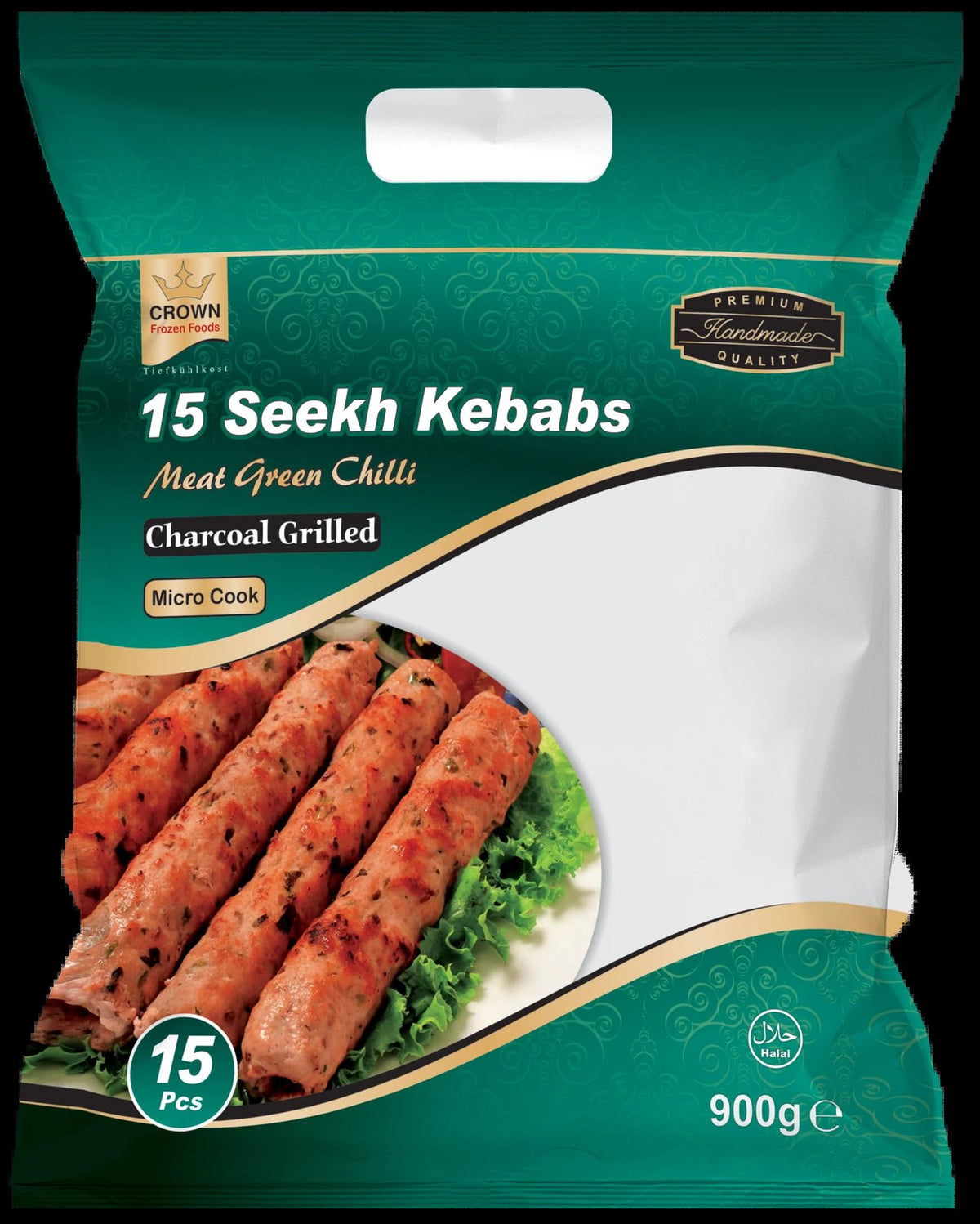 Frozen Crown Green Chilli Meat Kebab 1kg - Only Berlin Same Day Delivery (Copy) - Spice Village