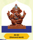 Ganesh Idol 15"  Home Visarjan Kacchi Mitti (Eco Friendly - 151 (Diamond) - Assorted Colour - Only Berlin same day delivery