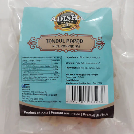 Adisha Tandul (Rice) Papad 100gm