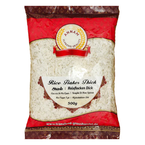 Annam Rice Flakes (Poha/Powa) Thick 500gm