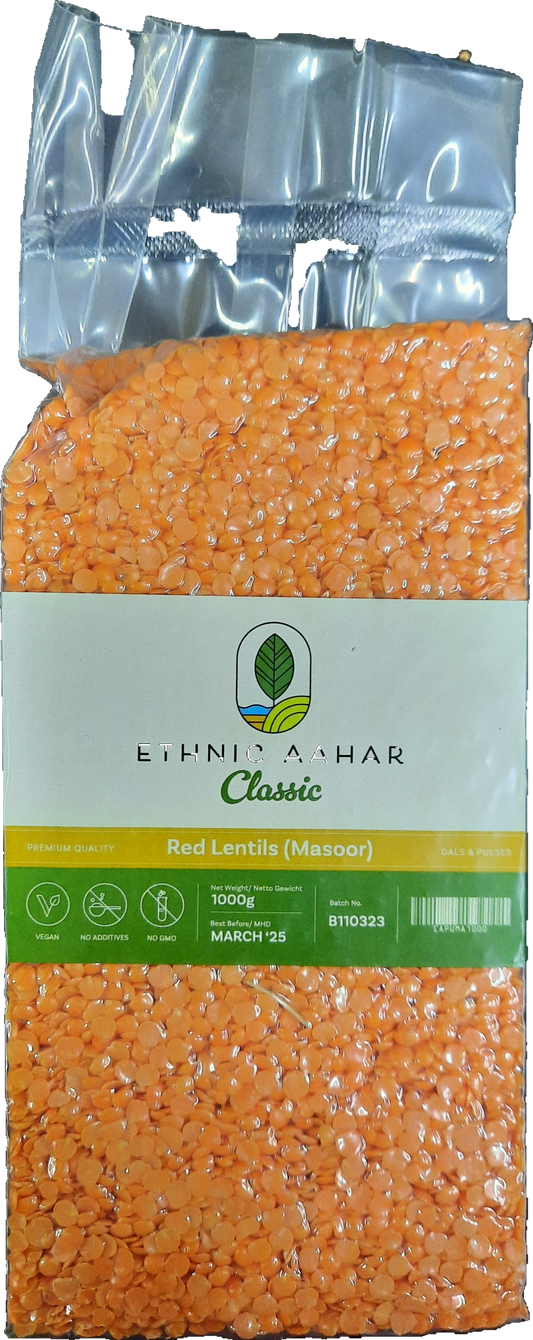 Ethnic Aahar Red Lentils (Masoor) Dal 1kg