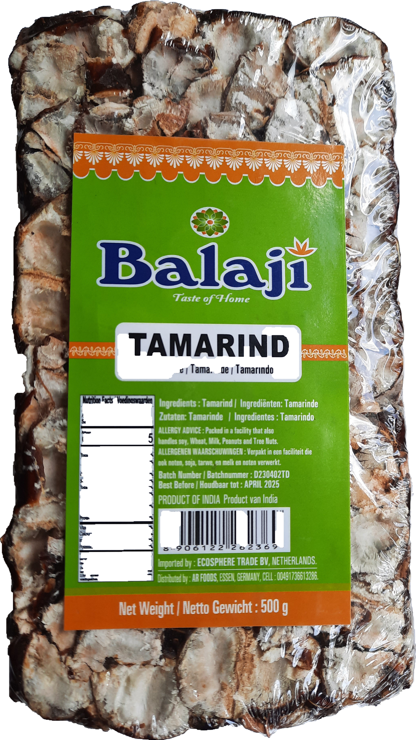 Balaji Indian Tamarind (Seedless) 500gm