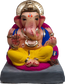 Ganesh Murti (Statue) Home Visarjan Kacchi Mitti Ganesh (Eco Friendly) 15cm (COLOURED)