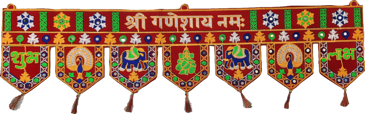 Toran Shubh Labh With Ganeshji Red Cloth