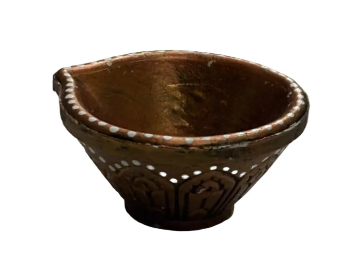 Clay Diya- Designed 1pc - Spice Village