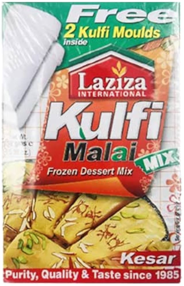 Laziza Kulfa Malai Mix (Frozen Dessert Mix) - Kesar 152gm
