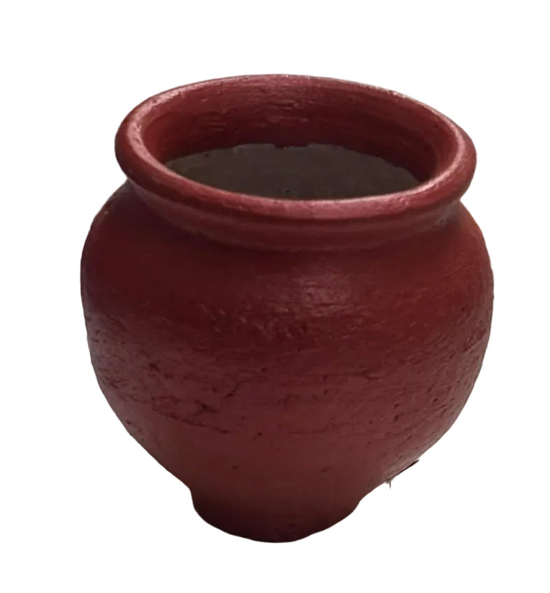 Clay Matka Plain 1pc(Red) - Spice Village