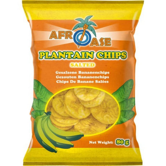 Afroase Salted Plantain chips 85gm