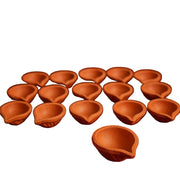 Red Clay Diya- Set of 6pcs