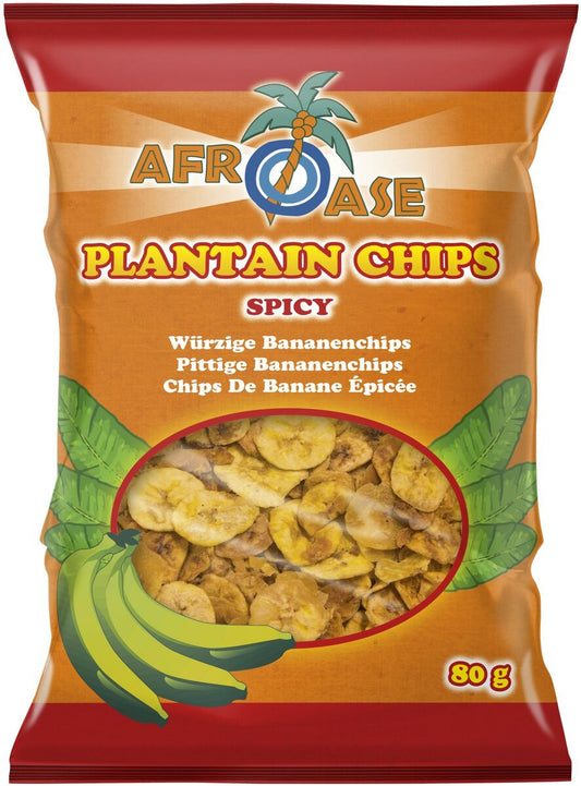 Afroase Spicy Plantain chips 85gm