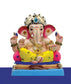 Ganesh Idol 10"  Home Visarjan Kacchi Mitti (Eco Friendly - 73 (Diamond) - Assorted Colour - Only Berlin same day delivery
